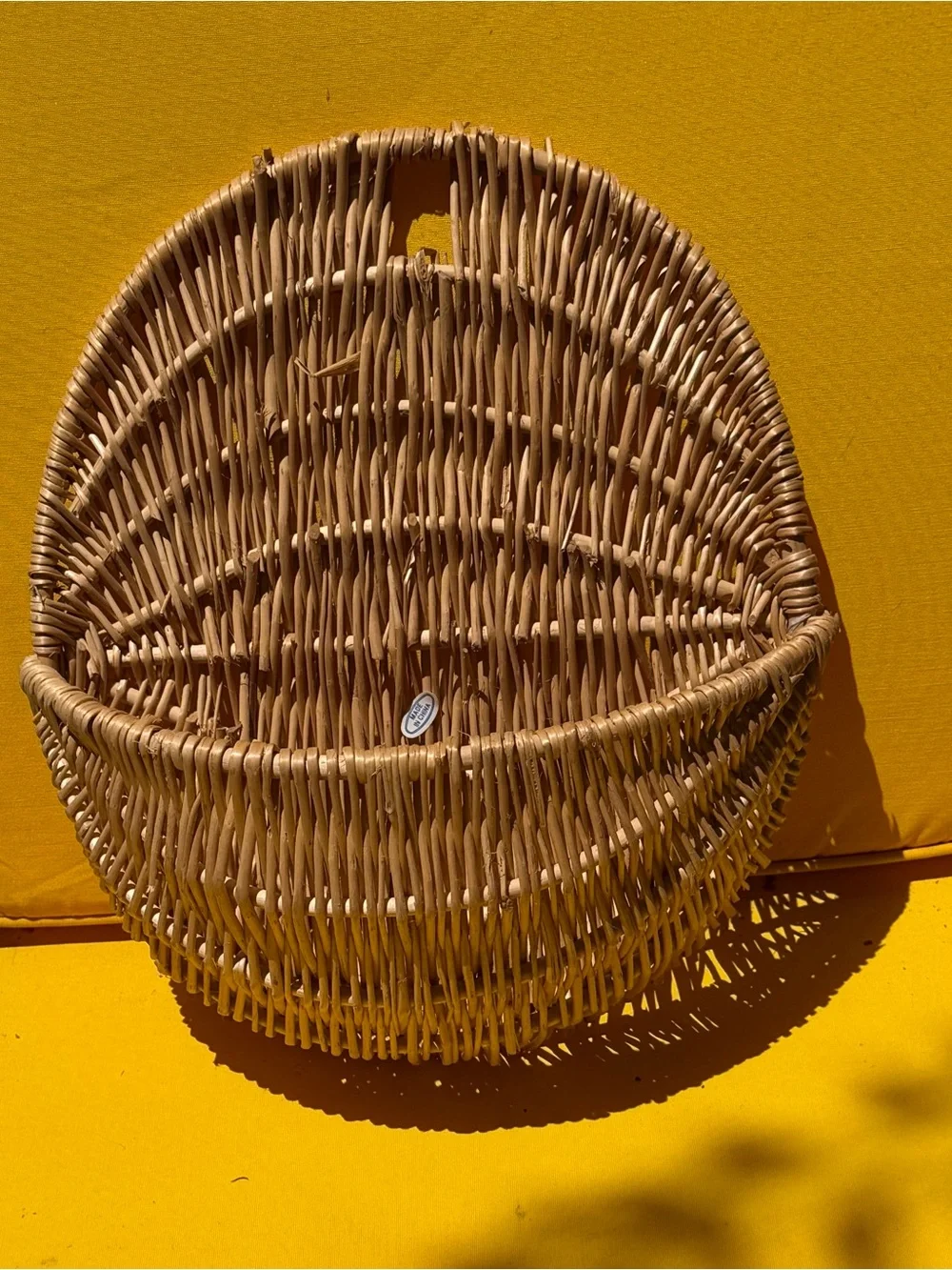 Round Woven Rattan Wall Basket - Natural10” x 4”